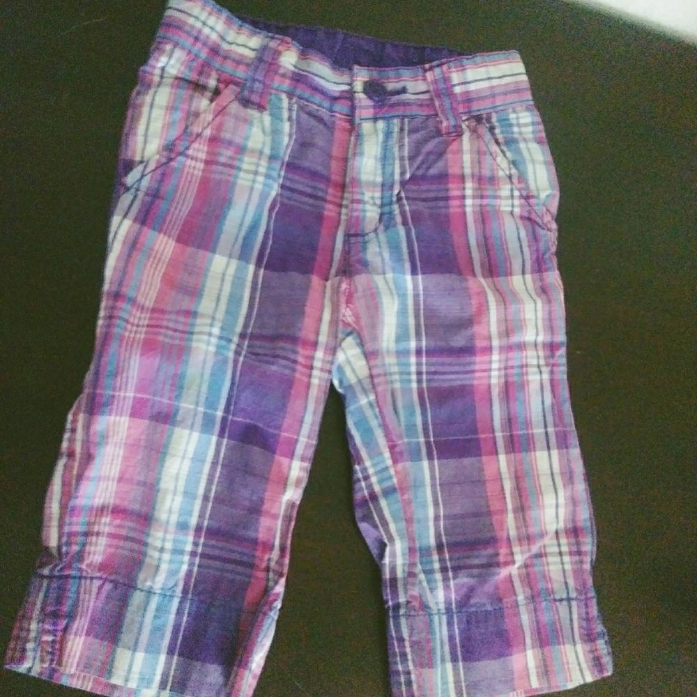 Plaid cropped pants